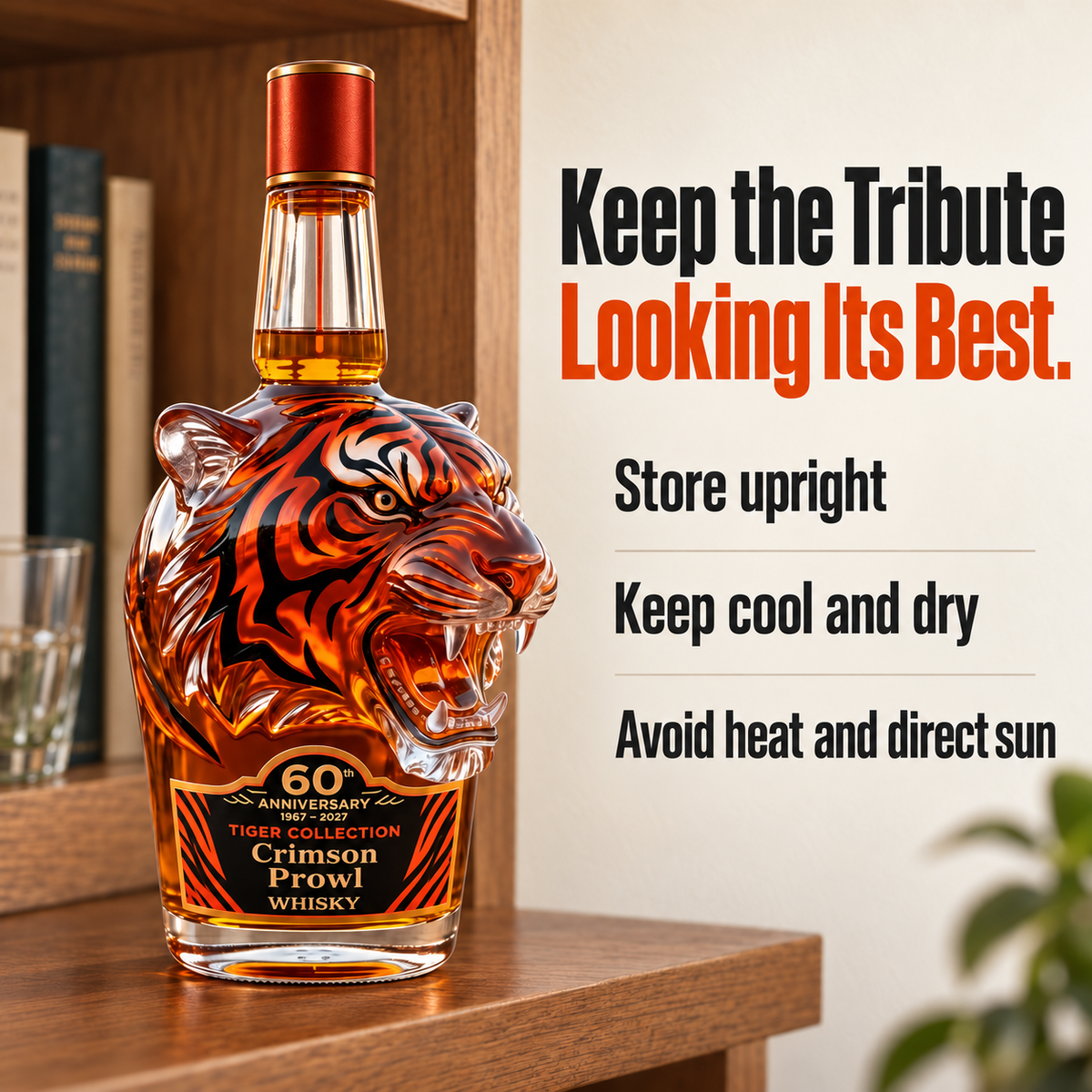 🐅 Bring the Roar Home 🔥 Orange & Black Collector’s Bottle