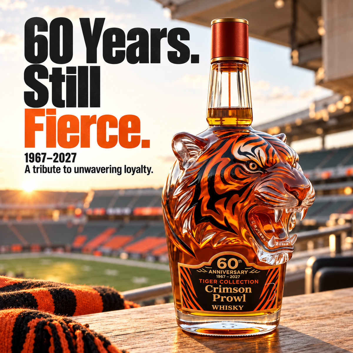 🐅 Bring the Roar Home 🔥 Orange & Black Collector’s Bottle