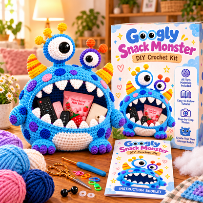 Clutter Munchers Hungry Monster DIY Crochet Storage Buddies 👾🧶