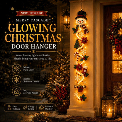 ⏳55% OFF TODAY🎅MerryCascade™ Glowing Christmas Door Hanger