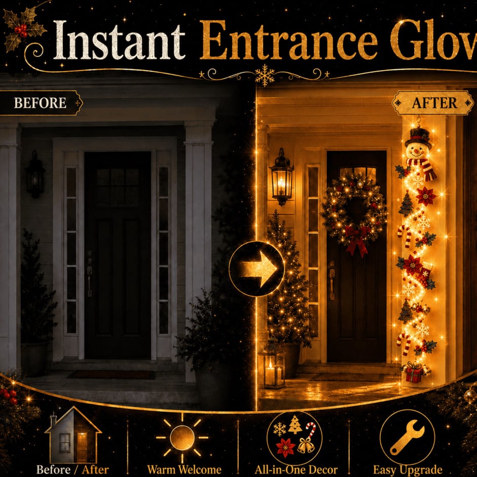 ⏳55% OFF TODAY🎅MerryCascade™ Glowing Christmas Door Hanger