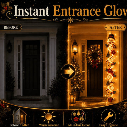 ⏳55% OFF TODAY🎅MerryCascade™ Glowing Christmas Door Hanger