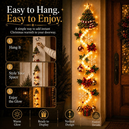 ⏳55% OFF TODAY🎅MerryCascade™ Glowing Christmas Door Hanger
