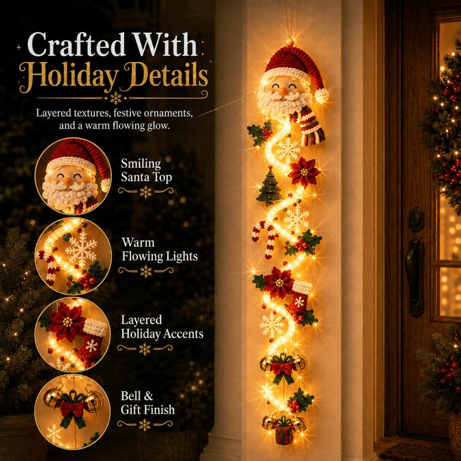 ⏳55% OFF TODAY🎅MerryCascade™ Glowing Christmas Door Hanger