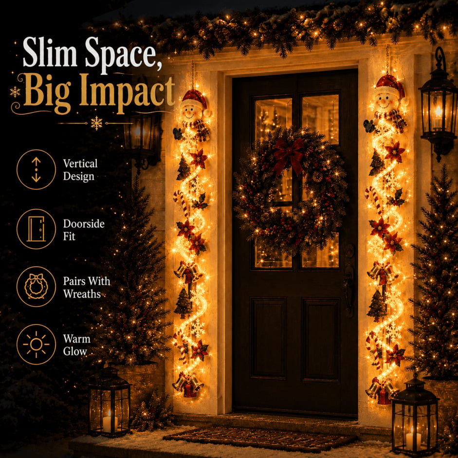 ⏳55% OFF TODAY🎅MerryCascade™ Glowing Christmas Door Hanger