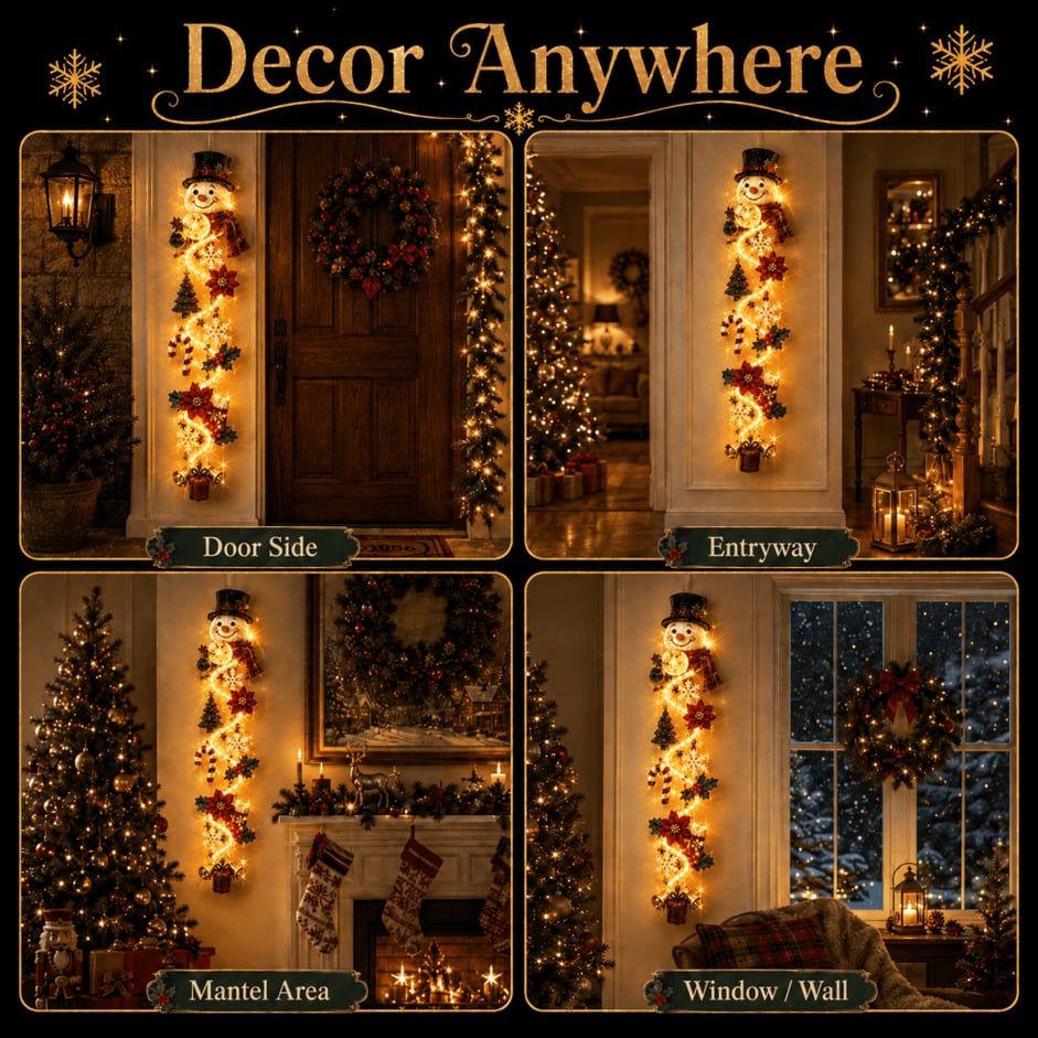 ⏳55% OFF TODAY🎅MerryCascade™ Glowing Christmas Door Hanger