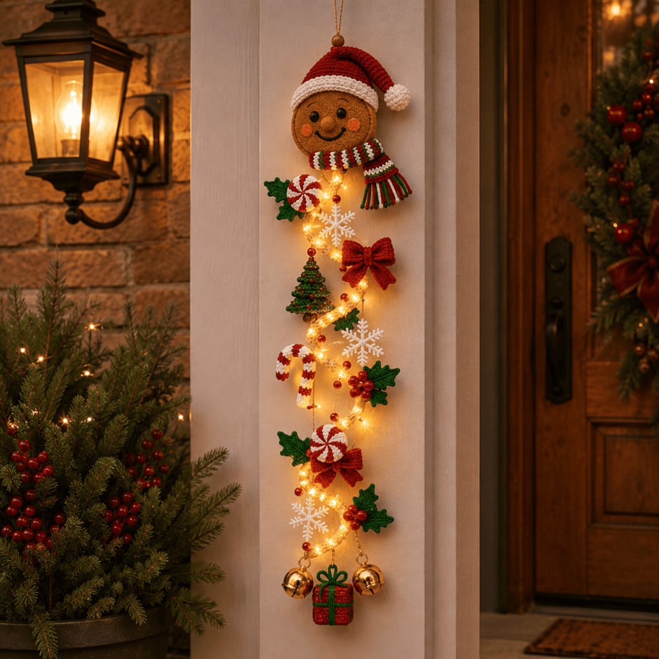 ⏳55% OFF TODAY🎅MerryCascade™ Glowing Christmas Door Hanger