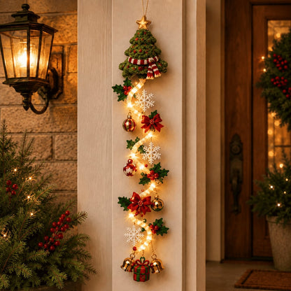 ⏳55% OFF TODAY🎅MerryCascade™ Glowing Christmas Door Hanger