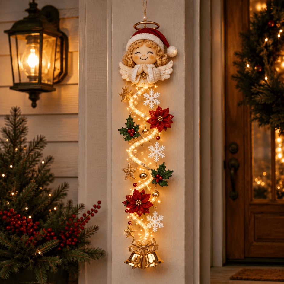 ⏳55% OFF TODAY🎅MerryCascade™ Glowing Christmas Door Hanger