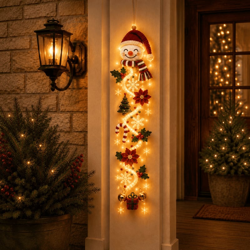 ⏳55% OFF TODAY🎅MerryCascade™ Glowing Christmas Door Hanger