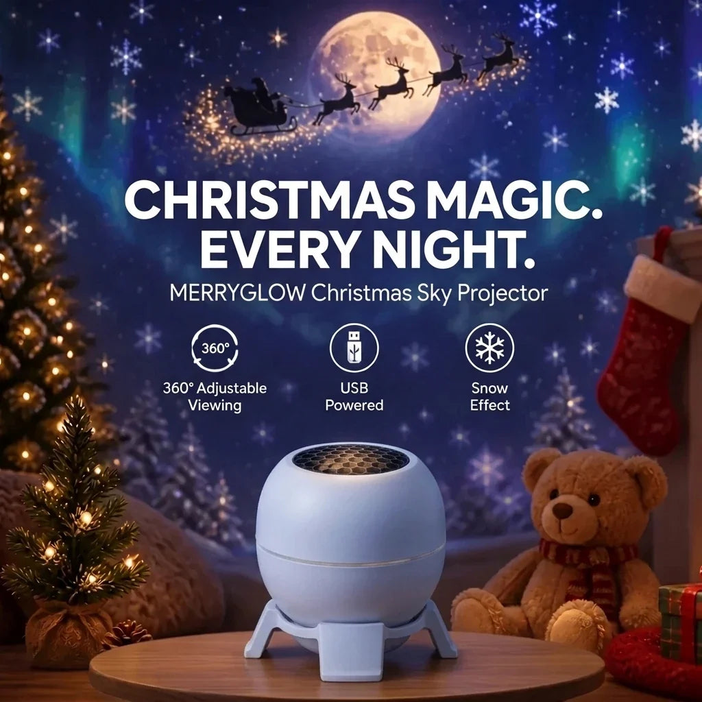 🎄✨ Christmas Sky Projector – Turn Your Room into a Magical Winter Wonderland