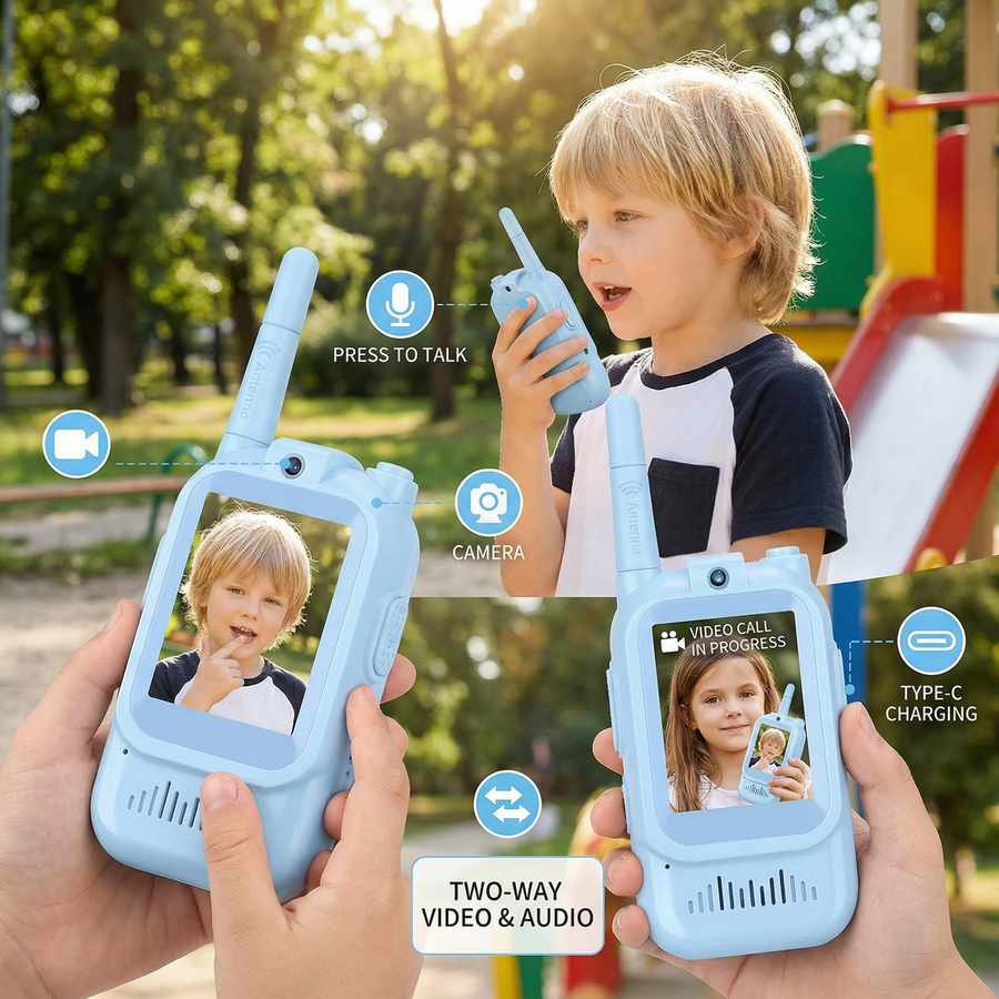 Kids walkie talkie camera screen
