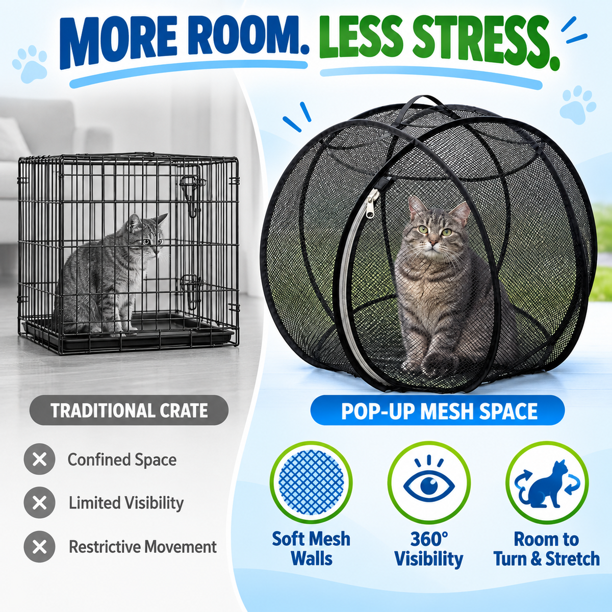 🐱 Pop-Up Cat Playpen 🌿 Fresh Air, Safe Space, Happy Cat