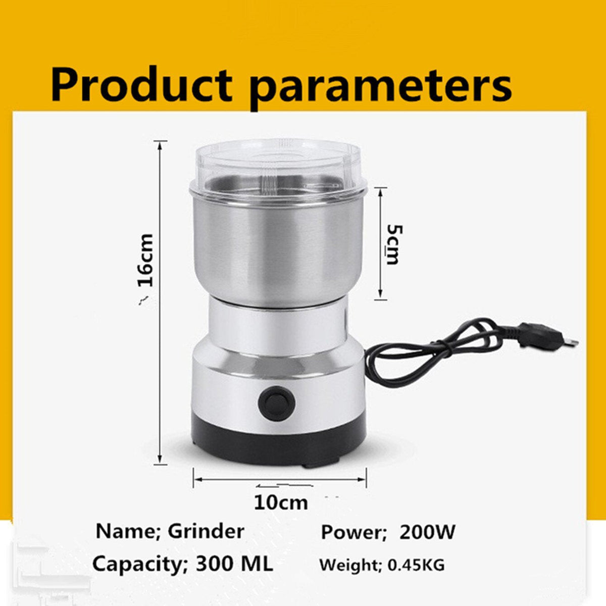 ⚡ High-Speed Electric Grain Grinder ✨ Grind Fresh, Fast & Easy!