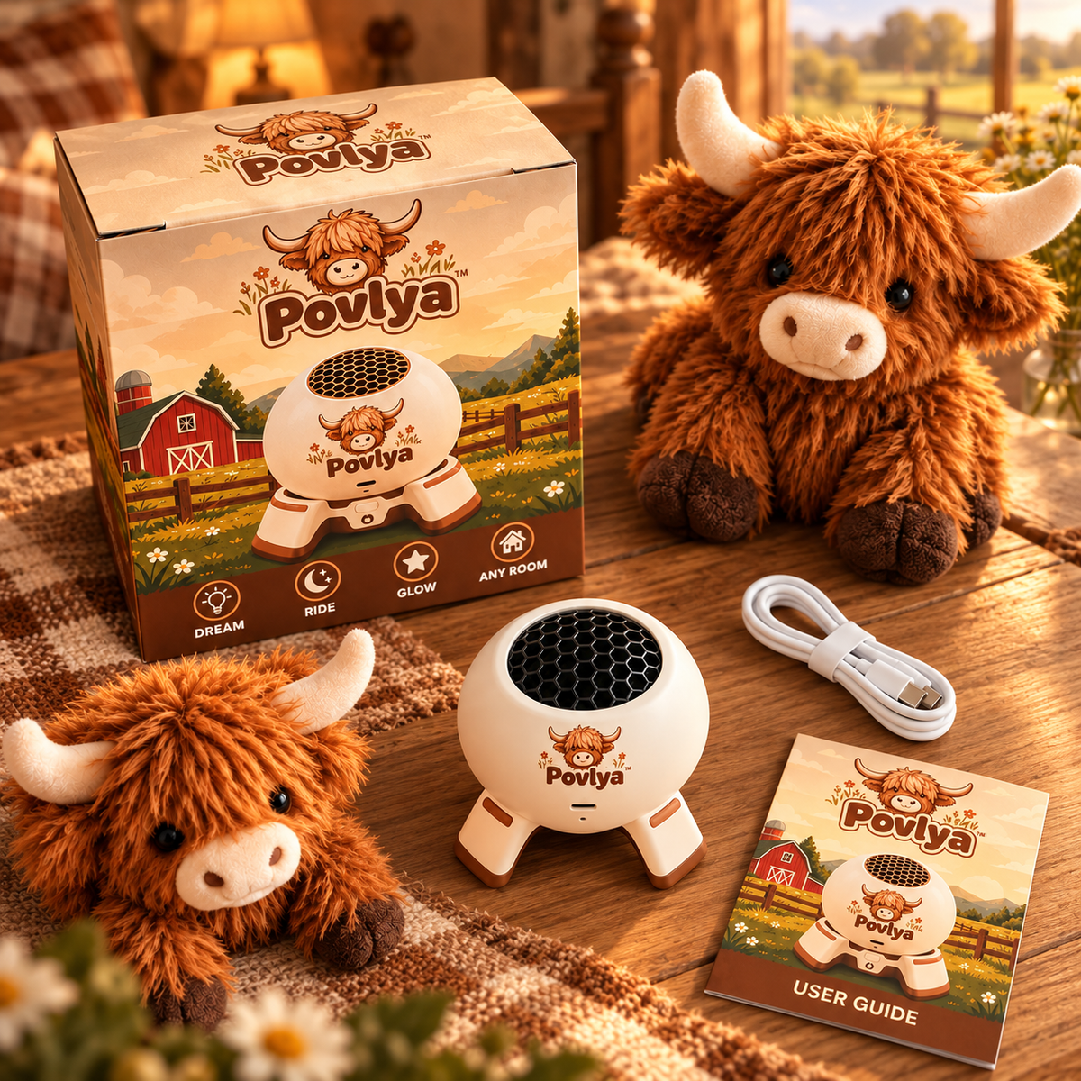 🐮 Highland Cow Farm Projector ✨ Bring Country Charm Into Your Home