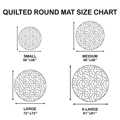 🔥Summer Halloween🎃3D Skeleton Vortex Quilted Round Halloween Rug