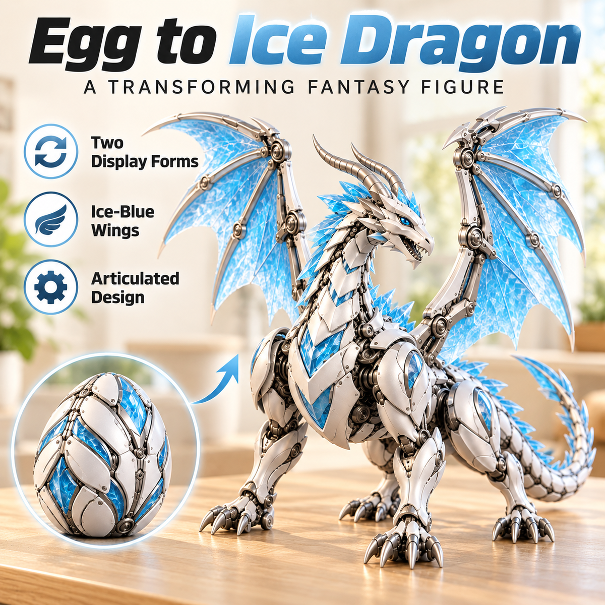🥚🐉Mythic Beasts – 2-in-1 Transforming Egg Fantasy Figures✨