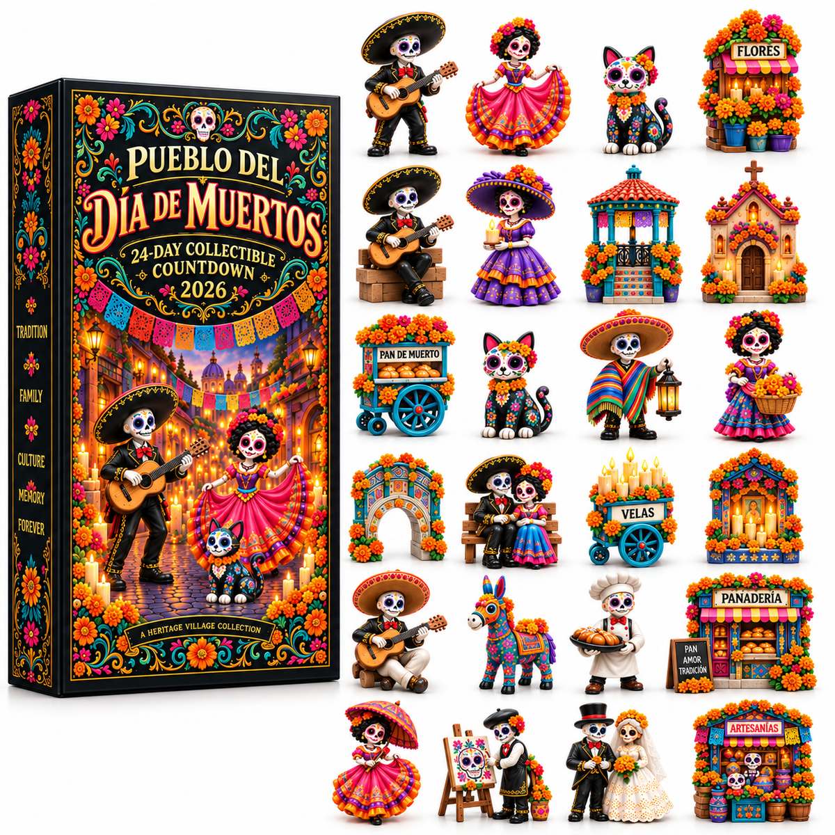 💀 Día de Muertos 2026 – 24-Day Collectible Calendar