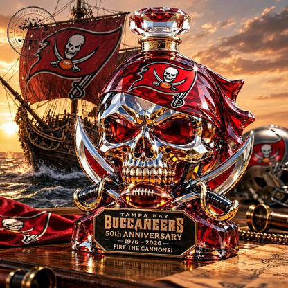 🏴‍☠️ Pirate Skull Crystal Whiskey Decanter – Collector's Edition Barware & Gift