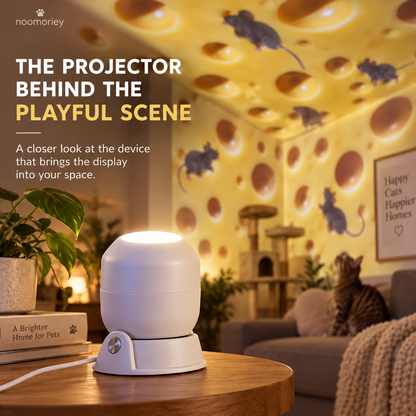 🧀 Cheese & Mouse Cat Projector – Indoor Fun for Curious Cats