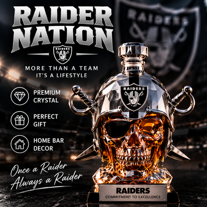 🏈 Skull Helmet Decanter - Sculpted Glassware & Home Bar Display 🏆