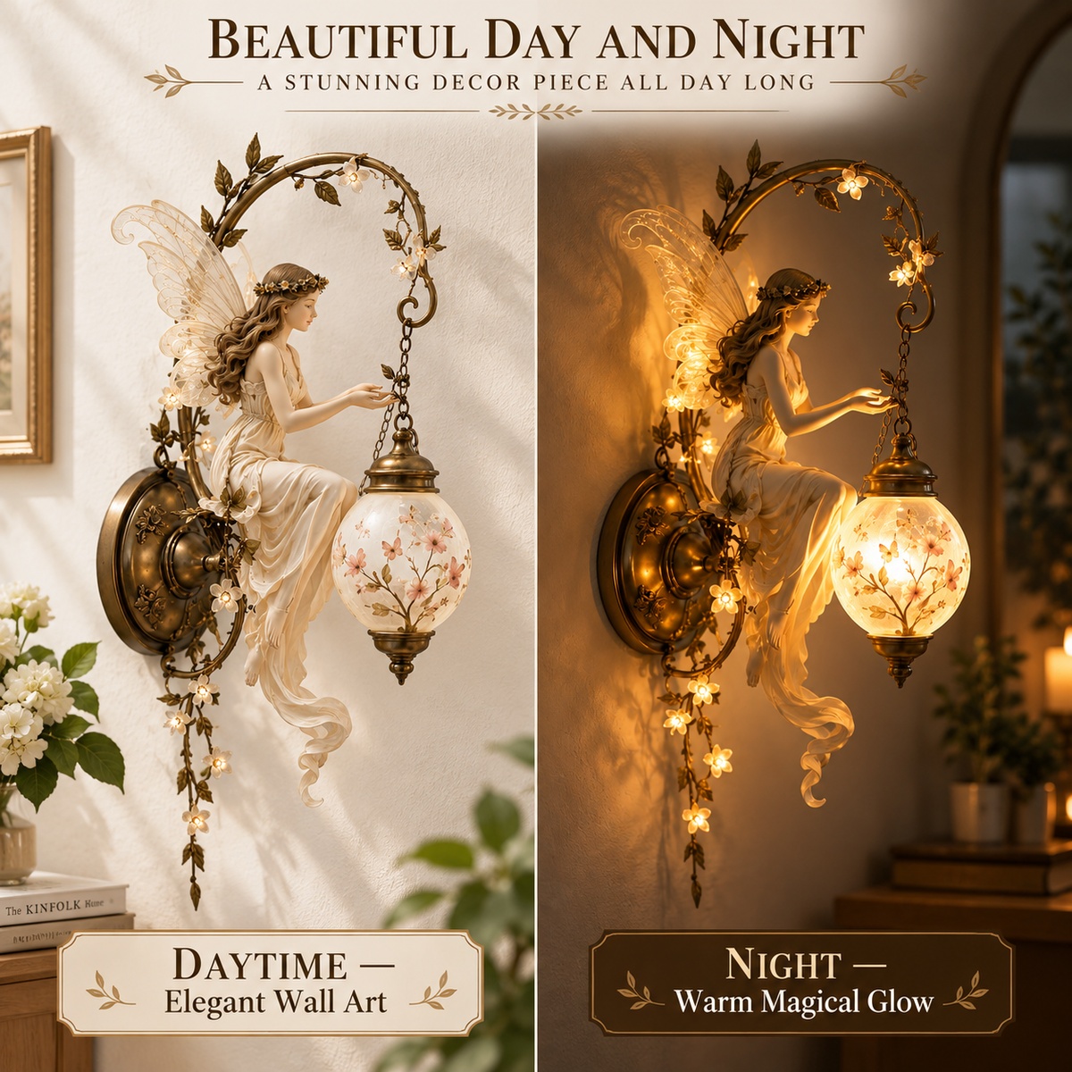 Fairy light day and night