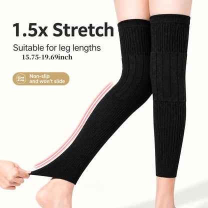 🔥 Extra Long Fleece Lined Knee Warmers for Men and Women