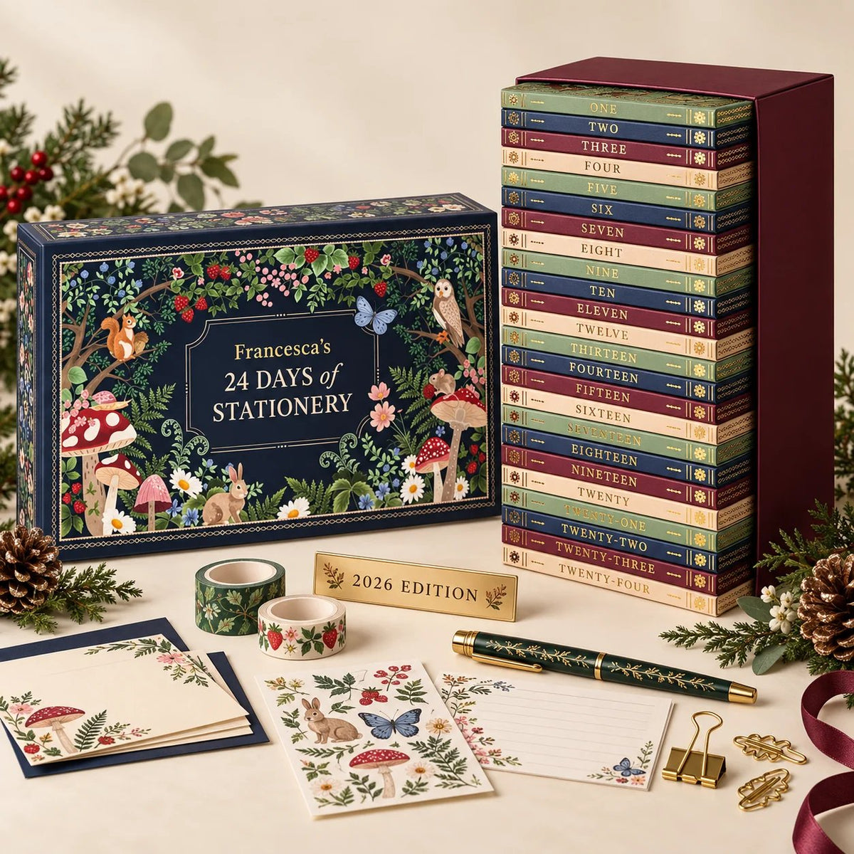 Adventskalender 2026 – Weihnachtsgeschenkset mit Schreibwaren