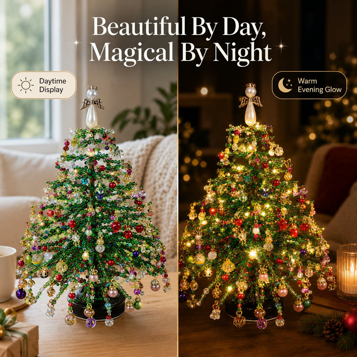 🎄✨ DIY Beaded Christmas Tree Kit – Create Your Own Holiday Decor