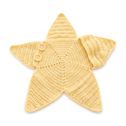 ⭐ Starfish Crochet Baby Outfit, Knitted Hooded Newborn Onesie, Breathable Cotton Blend Baby Photo Prop