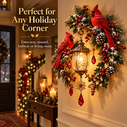 🔥70% OFF TODAY🔥Cardinal Christmas Lantern Glow™ – Lighted Holiday Wall Decor
