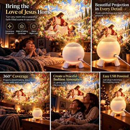 ⏰49% OFF TODAY✝️ Jesus Loves the Little Children 5D Projection Light – Fill Your Home With Christ’s Love & Heavenly Peace