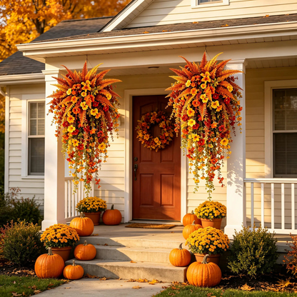 🔥 TODAY ONLY🍂 Artificial Fern for Fall Porch & Door Decor