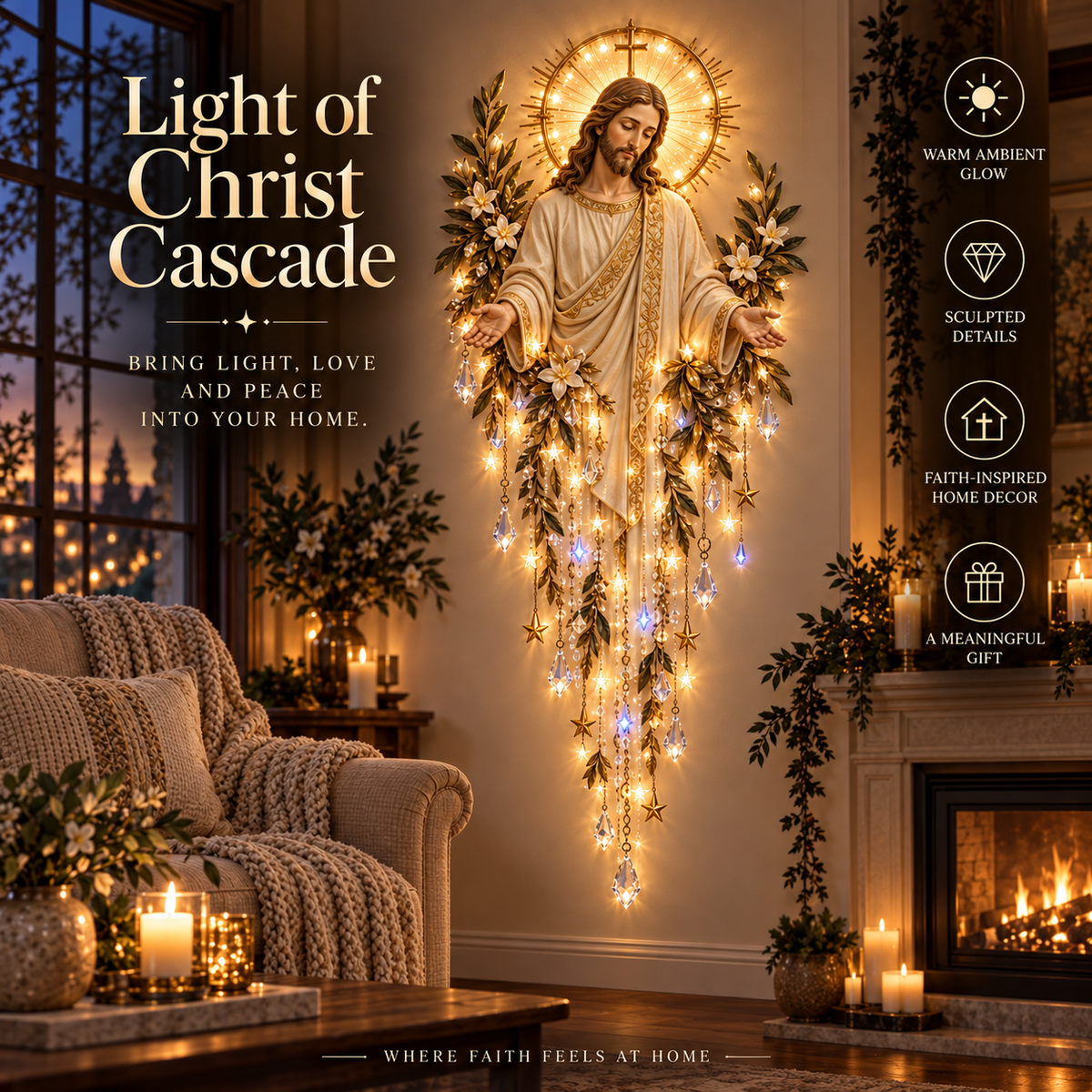 Light of Christ Cascade Wall Light