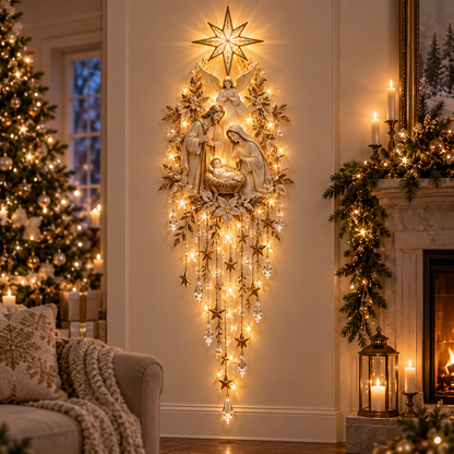 ✝️Jesus, Angel & Nativity Lighted Wall Light Décor