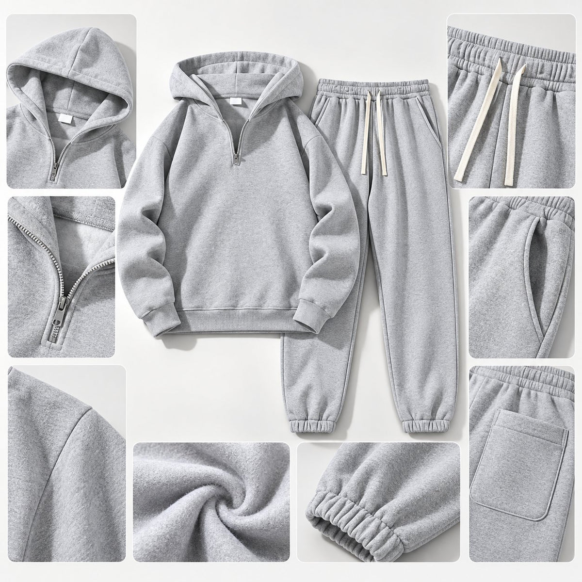 ⚡Hot Sales 50% OFF🔥Men's Plain Two-piece Casual Sporty Sweatsuit Set