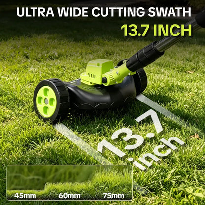 🌿70% OFF TODAY⚡3-in-1 Cordless Lawn Mower – Lightweight Grass Trimmer & Edger with 2×21V Batteries🔋