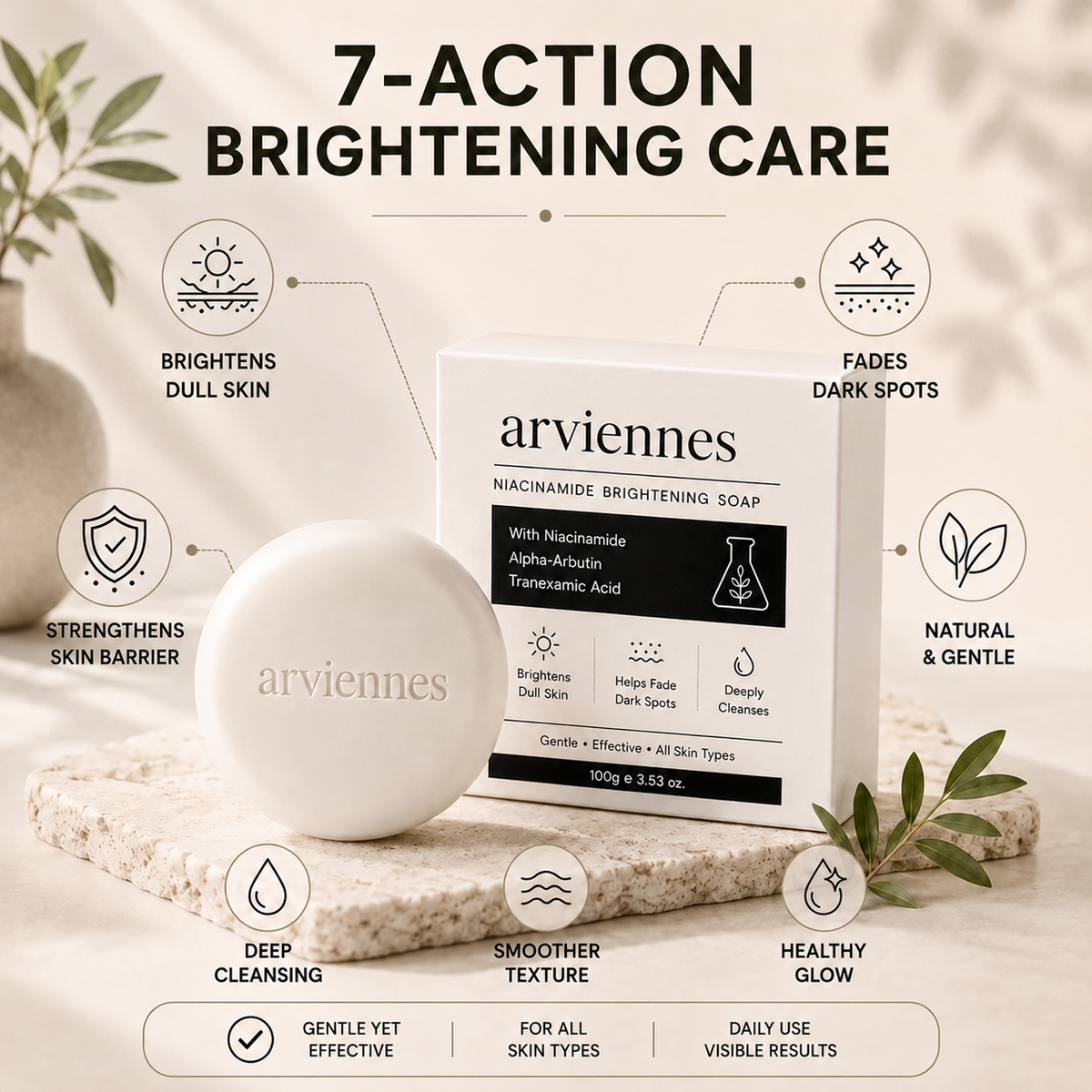 ⚡ Niacinamide Skin Soap – Brightens, Fades Spots & Freckles