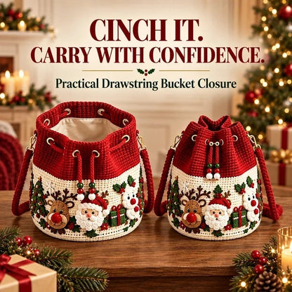 🎄 Handcrafted Holiday Love – Pure Crochet Christmas Bucket Bags! ❤️