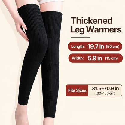 🔥 Extra Long Fleece Lined Knee Warmers for Men and Women