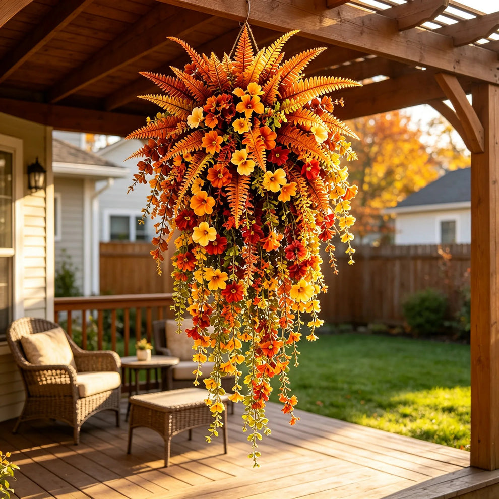 🔥 TODAY ONLY🍂 Artificial Fern for Fall Porch & Door Decor