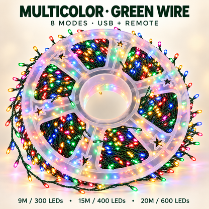 🔥 49% OFF TODAY🌟 300–600 LED Christmas Cluster Lights with 8 Lighting Modes