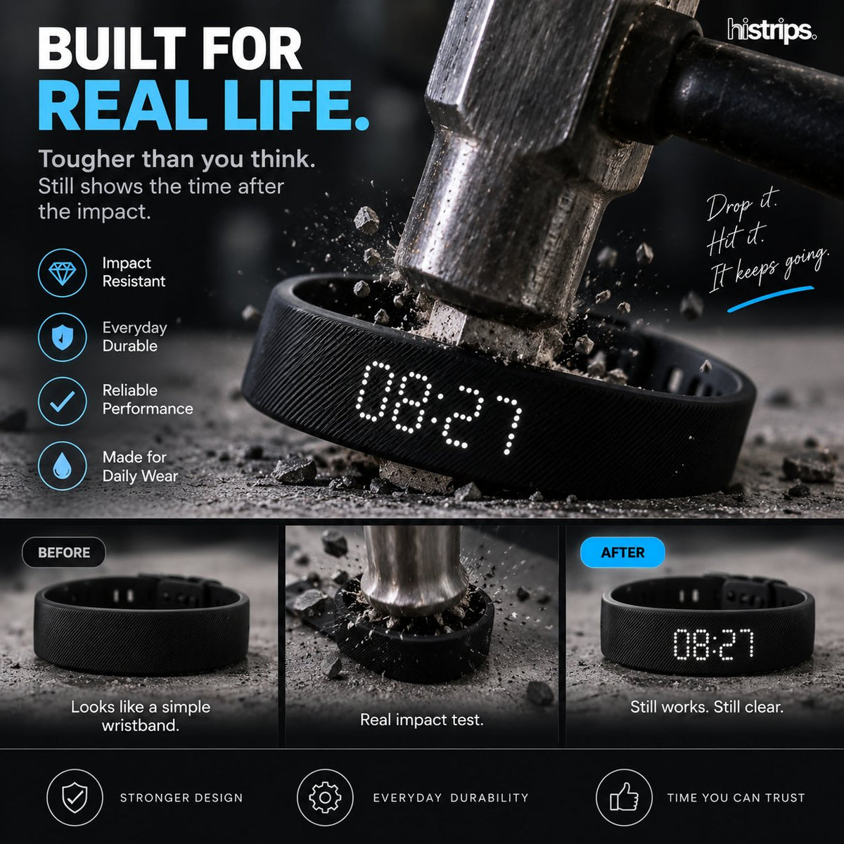 🔥HOT SALE 49% OFF⏰⌚Onyx Silent Vibration Alarm Clock