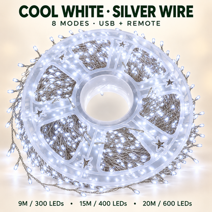 🔥 49% OFF TODAY🌟 300–600 LED Christmas Cluster Lights with 8 Lighting Modes