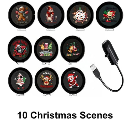 🔥HOT SALE 50% OFF🎄 Plug-&-Play HD Christmas Projector – 6 or 10 Festive Scenes