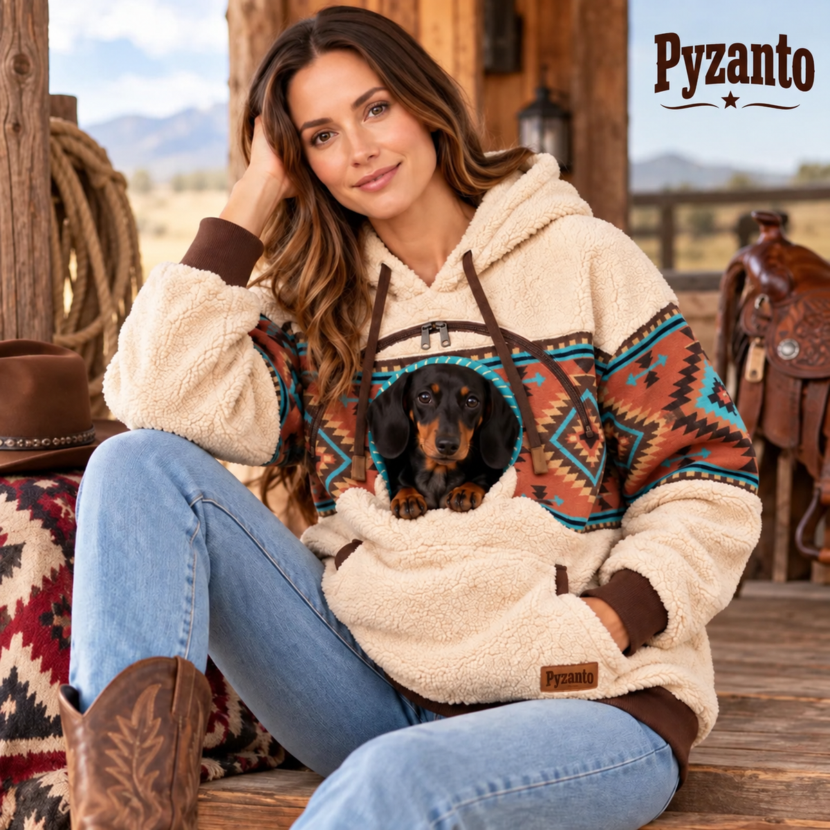 ✨50% OFF TODAY🤠 Western Cowboy Pet Carrier Jumpsuit – Keep Your Pet Close & Cozy