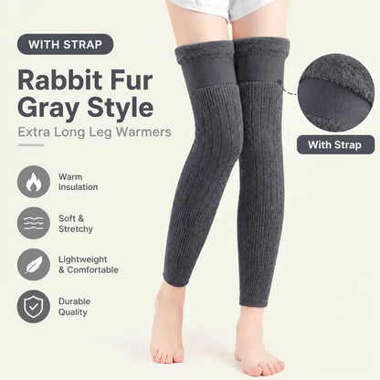 🔥 Extra Long Fleece Lined Knee Warmers for Men and Women