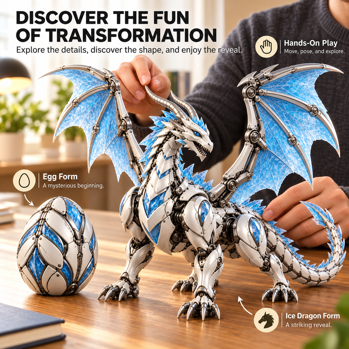 🥚🐉Mythic Beasts – 2-in-1 Transforming Egg Fantasy Figures✨