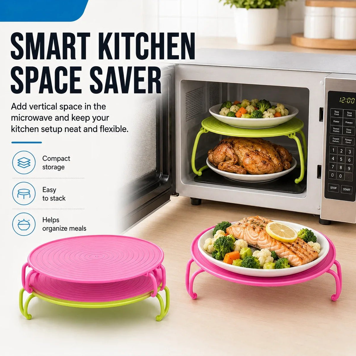 🔥LAST DAY 50% OFF - Microwave Folding Tray