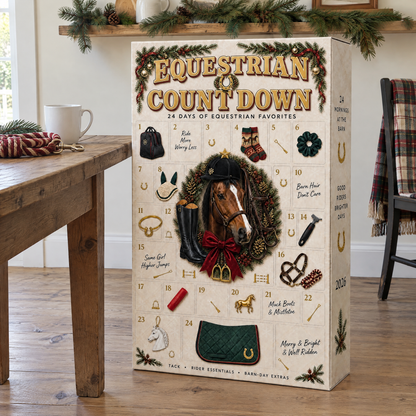 Equestrian Countdown advent calendar box